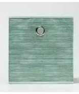 Room Essentials™ ~ 11&quot; Storage Bin ~ Polyester Cube ~ Green Stripe Pattern - $22.44