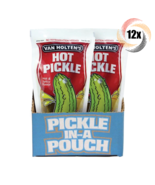 Full Box 12x Pouches Van Holten&#39;s Hot Pickle Jumbo Dill Pickle In-A Pouc... - $29.78