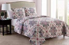 VCNY Home Wyndham 3-Piece Multicolor Medallion Quilt Set, King, Adult, U... - $28.71