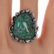 sz8 Vintage Navajo silver and turquoise ring - £98.92 GBP