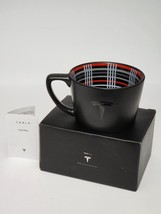 TESLA Plaid Coffee Mug Authentic New in Box Black - 10oz - £43.09 GBP