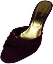 Single Left Shoe Replacement Coach Selma 6 1/2 B Plum 3 1/4&quot; Heel Made In Italy! - £12.57 GBP