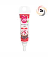 3x Tubes Cake Mate Decorating Writing Gel | Red | .67oz | Precision Tip - €12,53 EUR