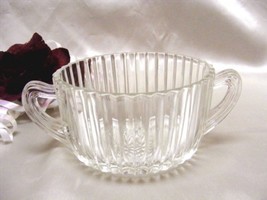 2116 Antique Anchor Hocking Queen Mary Oval Sugar Bowl - $12.00