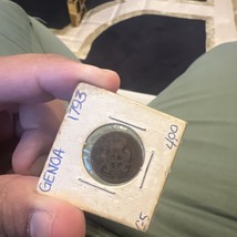 ITALIA STATE OF GENOA - YEAR  1793 QUATTRO DENARO VERY NICE CONDITION COIN - $60.78