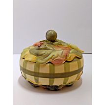 Indigo Gate for Silvestri Ceramic Fall Acorn &amp; Leaf Oval Trinket Dish Au... - $11.87