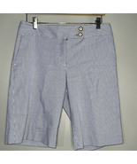Attention relaxed fit blue and white walking short size 6 - $12.74