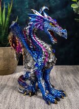 Ebros Small Purple Rain Armored Midnight Dragon Statue 4.5&quot; High Fantasy - €15,55 EUR