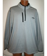 CALLAWAY 1/4 Zip Golf Pullover Heather Gray 2XL XXL Windbreaker 3 Pocket - £19.37 GBP