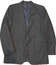 Andre Duval Suit Jacket Mens 42 Gray Stripe Wool Sports Blazer Two Button Coat - £13.98 GBP