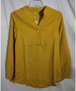NWT Kyerivs Blouse for Women Long Sleeve Casual Mellow Yellow Size Medium - £13.46 GBP
