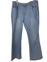 California Vintage Women Bootcut Jeans Size 18 Blue Light Wash Denim FLAW SPOTS - £9.19 GBP