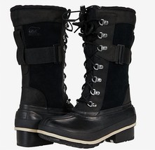 Sorel women slimpack ii tall boot in Black Ancient Fossil - size 7 - £100.64 GBP