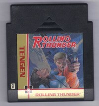 Vintage Nintendo Rolling Thunder Video Game NES Cartridge VHTF Tengen - $35.13