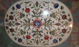 3&#39;x2&#39; Marble Center Dining Counter Height Table Top Floral Inlay Arts Decor E347 - £840.02 GBP