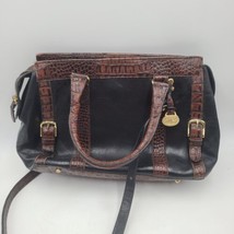 Brahmin Handbag Exotic Leather Purse Brown Black - £47.30 GBP