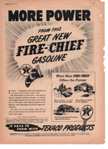 1946 Texaco Fire Chief Farmer Texas print ad fc2 - £11.39 GBP