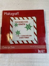 Pfaltzgraff &quot;Cookies for Santa&quot; 12” Square Platter New In Box Never Used - £14.90 GBP