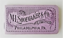 1912 antique SHOEMAKER &amp; Co philadelphia pa ADVERTISING CATALOG NOTEBOOK - $48.02