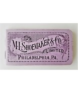 1912 antique SHOEMAKER &amp; Co philadelphia pa ADVERTISING CATALOG NOTEBOOK - £37.72 GBP