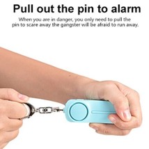 130dB blue Personal self-Defense Alarm, Alarm Keychain, LED Flashlight A... - £12.56 GBP