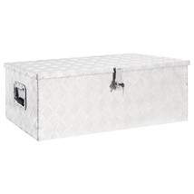 vidaXL Aluminum Storage Box 35x18x13 Silver Large Capacity Organized Storage - €314,73 EUR