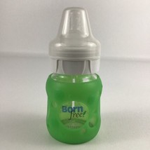 Born Free Complete Glass Baby Bottle Green Silicone Sleeve Infant 4oz Ounce - £15.54 GBP