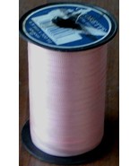 Nice Large Roll of Ribbed Curling 3/16&quot; Ribbon, VG CND Pastel Apricot  C... - $9.89