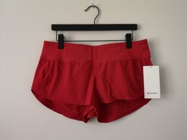 Nwt Lululemon Dkrd Red Ltwt Speed Up Low Rise 2.5&quot; Lined Shorts 10 - £63.77 GBP