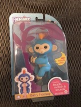 Fingerlings Interactive Baby Monkey-Boris Blue with Orange Hair WowWee a... - £26.00 GBP