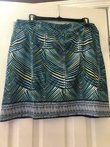 NWT Ladies EP PRO NY Navy Tropical Palms Pullon Knit Golf Skort - size Small  image 2