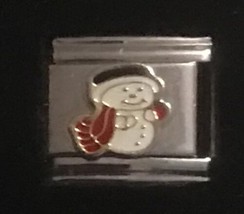 Adorable Snowman Wholesale Italian Charm Enamel Link 9MM K19 - $15.00