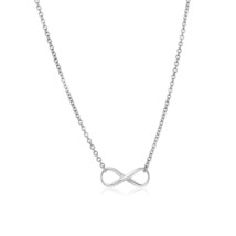 Size: 18&#39;&#39; - Sterling Silver Infinity Symbol Necklace - €108,87 EUR