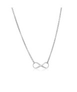 Size: 18&#39;&#39; - Sterling Silver Infinity Symbol Necklace - €109,16 EUR