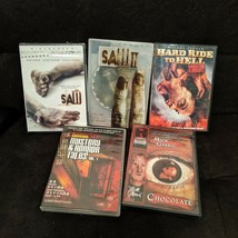 5 DVD Horror movie Lot Saw II Masters of horror chocolate Hard Ride to Hell Myst - £8.36 GBP