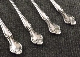 Vtg Epic Custom Masquerade-Stainless 4 Teaspoons 6 3/8&quot; Ornate Grapes Japan - £10.22 GBP