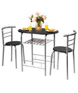3 Piece Dining Set Table 2 Chairs Bistro Pub Home Kitchen Breakfast Furn... - £106.69 GBP