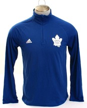 Adidas Blue NHL Toronto Maple Leafs 1/4 Zip Pull Over Shirt Men&#39;s NWT - £55.93 GBP