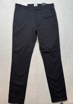 H&amp;M Skinny Fit Stretch Chino Pants in Solid Black Flat Front Mens Size W32 32x30 - $14.69