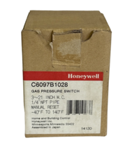 NEW HONEYWELL C6097B-1028 / C6097B1028 GAS PRESSURE SWITCH MANUAL RESET - £204.52 GBP