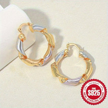 925 Sterling Silver Colorful Twist Ring Earrings for Women - $23.21