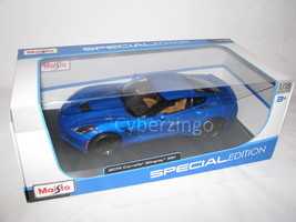 2014 Chevy Corvette Stingray Z51 Maisto 1:18 Scale Blue Diecast Car NEW IN BOX - £23.52 GBP