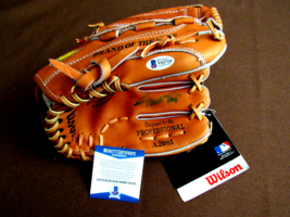 Willie Mays New York Giants Hof Signed Auto Wilson Pro Series Glove Mitt Beckett - £949.62 GBP