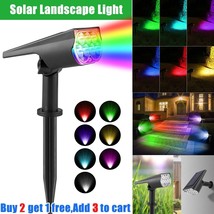Solar Led Spotlights 7 Colors Landscape Flood Light Outdoor Garden Pathw... - $27.99