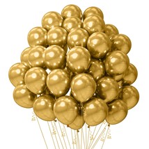 Gold Balloons, Metallic Balloons, 50 Pcs, Gold Balloons 5 Inch, Metallic Gold Ba - £8.78 GBP