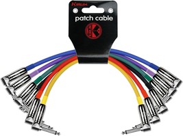 Right Angle 1/4-Inch Plugs Colored Patch Cable, 1 Foot By Kirlin Cable, 01. - £26.28 GBP