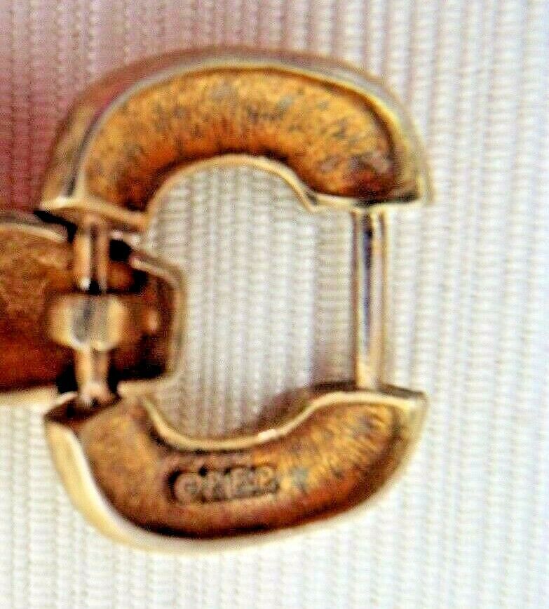 Signed P.E.P. Vintage Erwin Pearl Bold Couture Gold Tone 7.5" Link Bracelet Item image 12