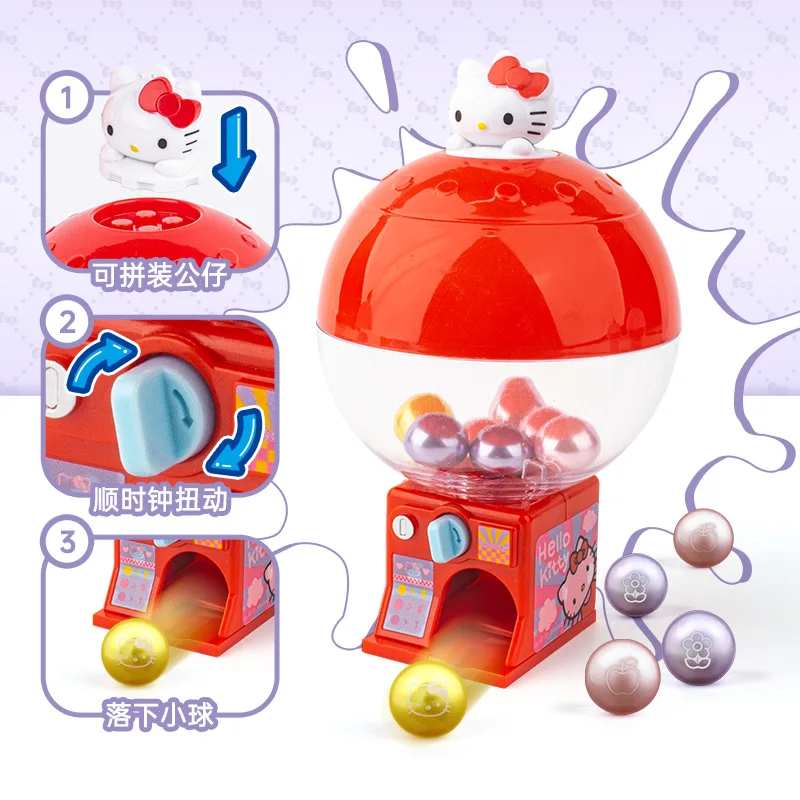 Sanrio Hello Kitty Kuromi Mini Egg Twisting Machine Kawaii Cartoon Toy Children - £8.36 GBP+