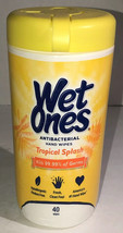 Wet Ones Hand Wipes Tropical Splash Scent 1ea 40pc Pk Kills 99.99% Germs... - £4.73 GBP