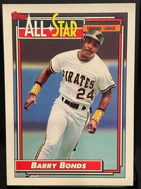 rare 1992 topps baseball cards The Official Complete Set (792 Picture Cards) : Sports & Outdoors 1992 Topps BARRY BONDS #390
